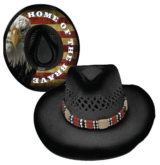 Cowboy Sublimation Straw: Home of the Brave