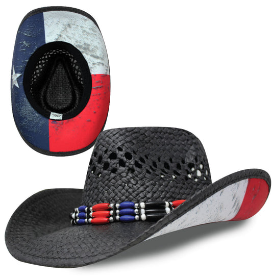 Cowboy Sublimation Straw: Texas Black