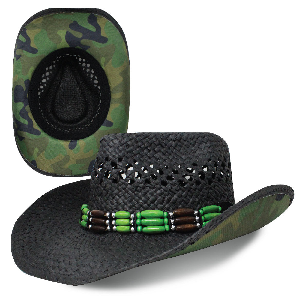 Cowboy Sublimation Straw: Military Green Camo