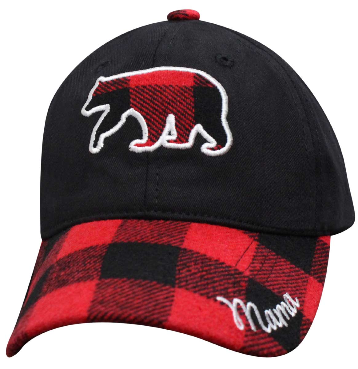 *Bear Family: Mama Bear Buffalo Plaid Blank