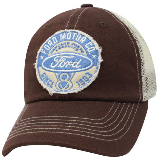Ford Motor Distressed Patch Trucker