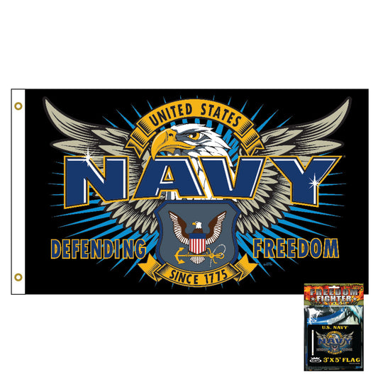 Mission First 3' X 5' Flag: Navy
