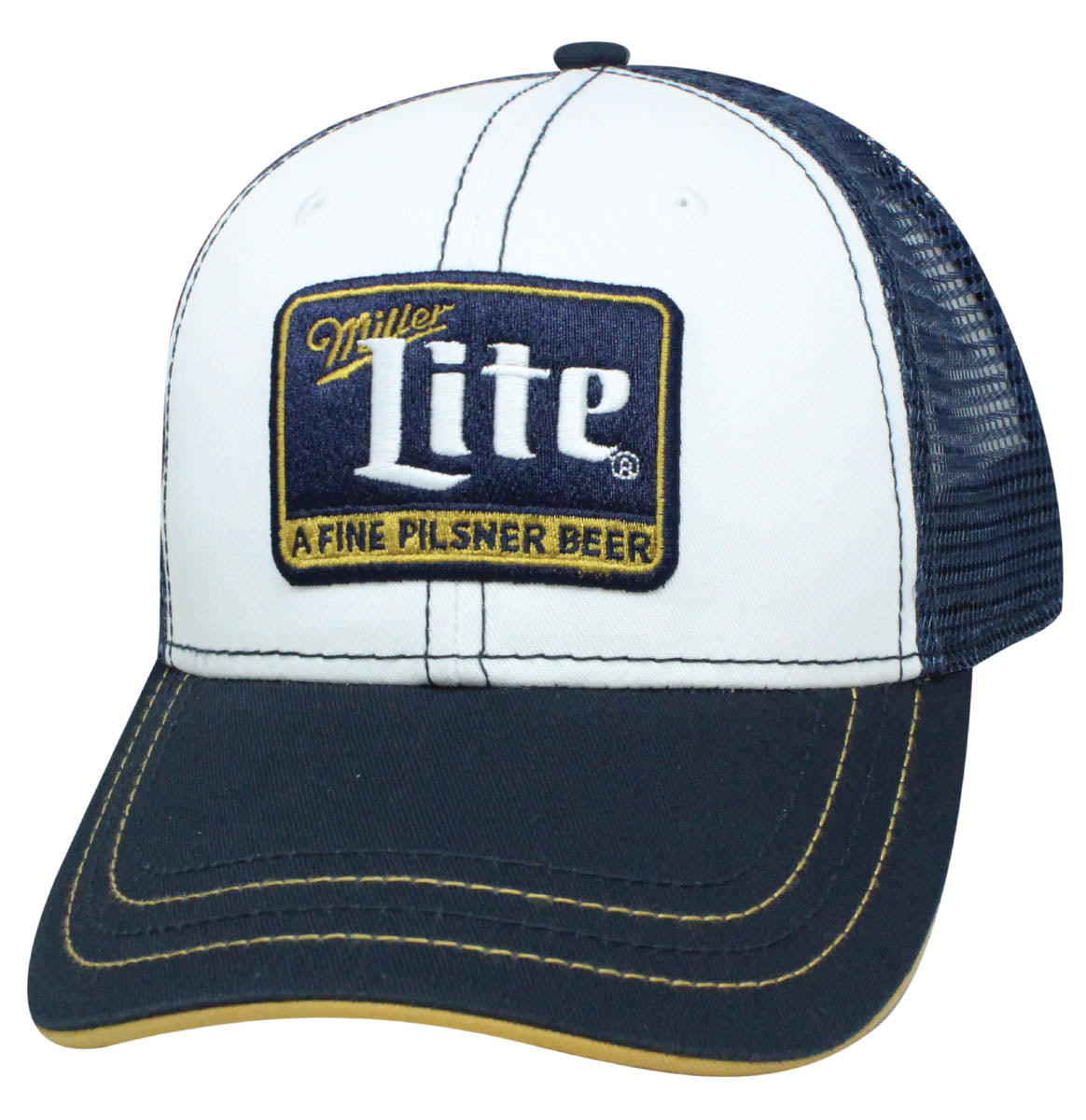 Miller Lite White / Navy Mesh