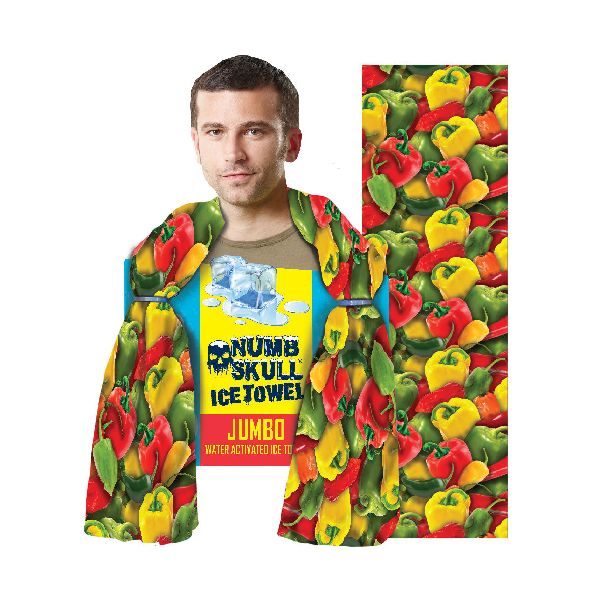 Numb Skull Ice Towel: Hot Peppers