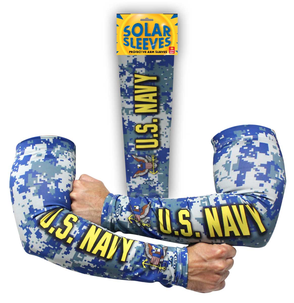 Solar Sleeves: Navy Camo