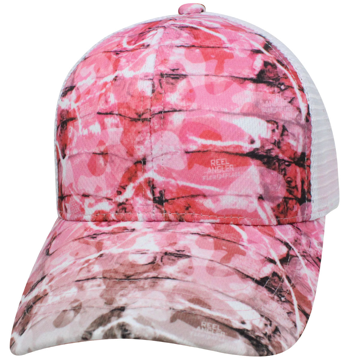 Reel Angler® Floridaflage™ Pink / White Mesh Back Blank Cap