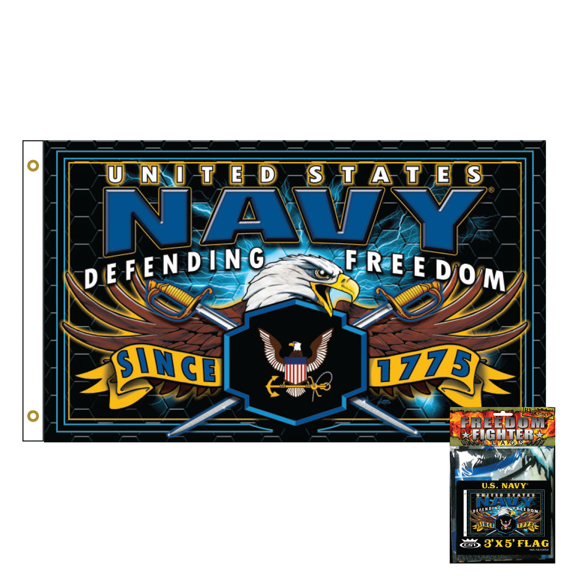 *Strike Force 3' X 5' Flag: Navy