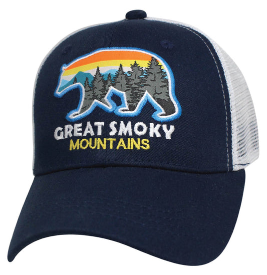 Sunset Icon Bear Great Smoky Mountains Navy / White