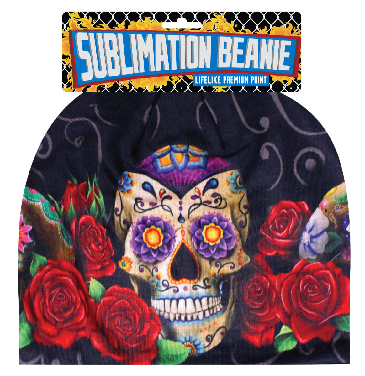 *Sublimation Beanie - Sugar Skulls
